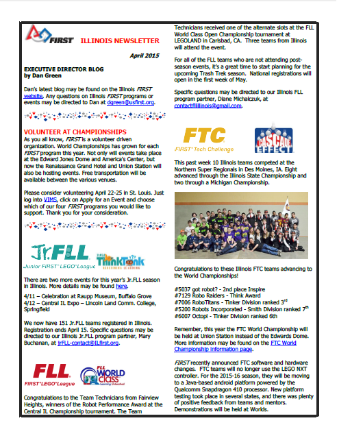 February 2015 Newsletter