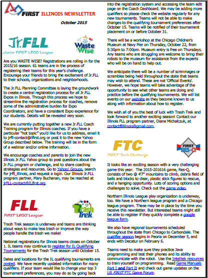 August 2015 Newsletter